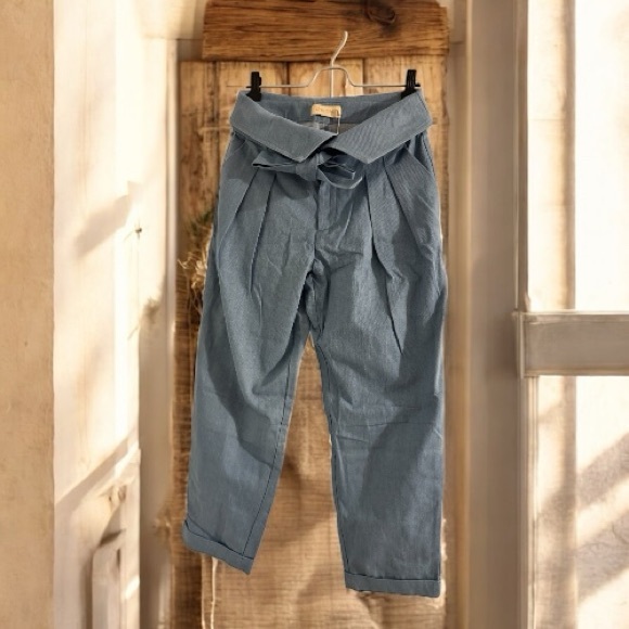 Choosy Ludlow Paperbag Pants • Light Blue - Picture 1 of 2